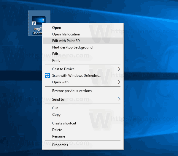 Windows 10 edit explorer context menu